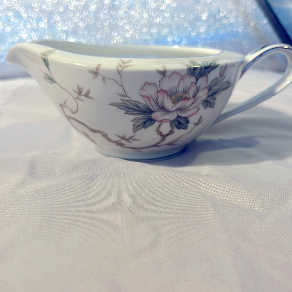 Vintage Noritake  Creamer Pink Rose Floral Fine China Japan